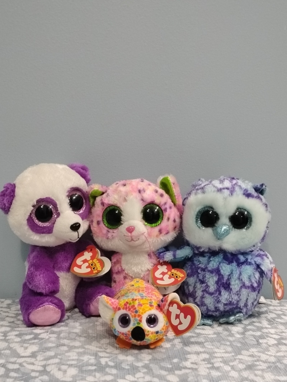 Ty Plush Small Pets - Purple, Pink, Blue & Multicolor Beanie Boos Bundle Set - Picture 1 of 10